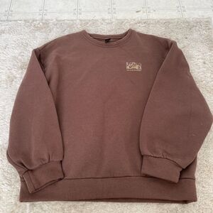 SHEIN Women's Brown and Burgundy Sweatshirt